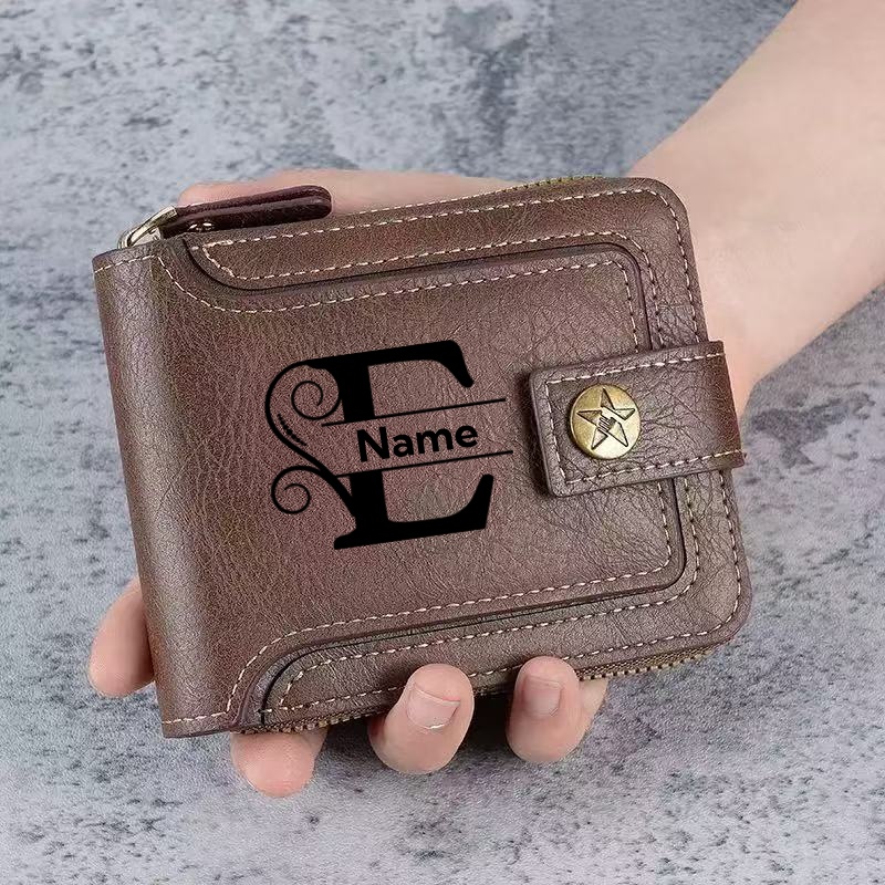 Card Case Minimalist - 남성용 맞춤형 지갑 - 개인화된 인조