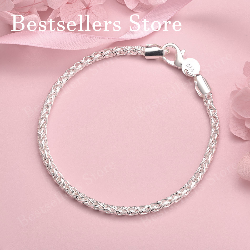 Men Accessories Chain And Bracelet - 참 925 스털링 실버 8인치 절묘한