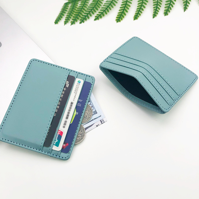 Card Case Minimalist - 1Pc Pu 가죽 ID 카드 홀더
