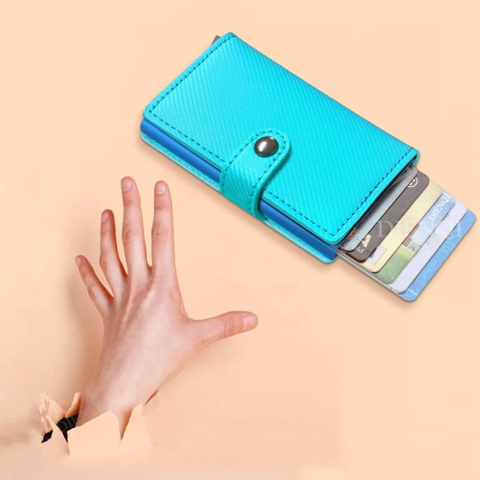 Card Case Minimalist - PU 가죽 명함 지갑 ID 홀더