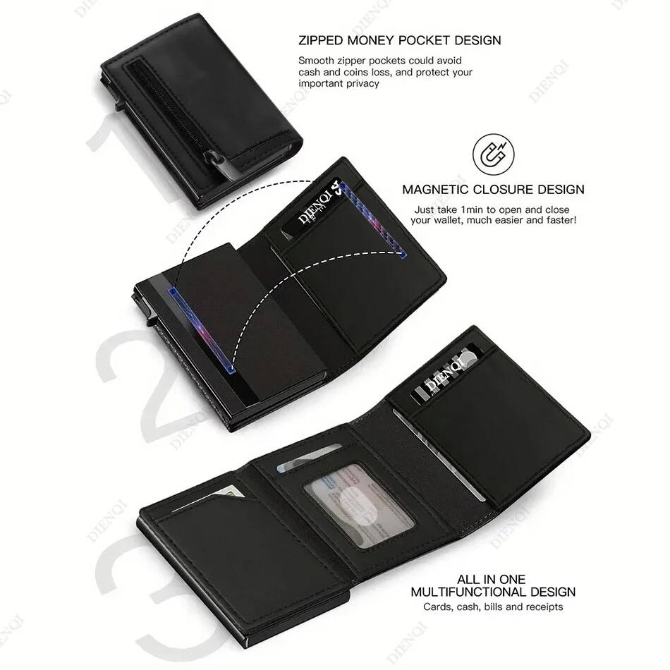 OUIO Rfid 신용 카드 소지자 지갑 남성용 은행  - Card Case Minimalist 리뷰 및 가격