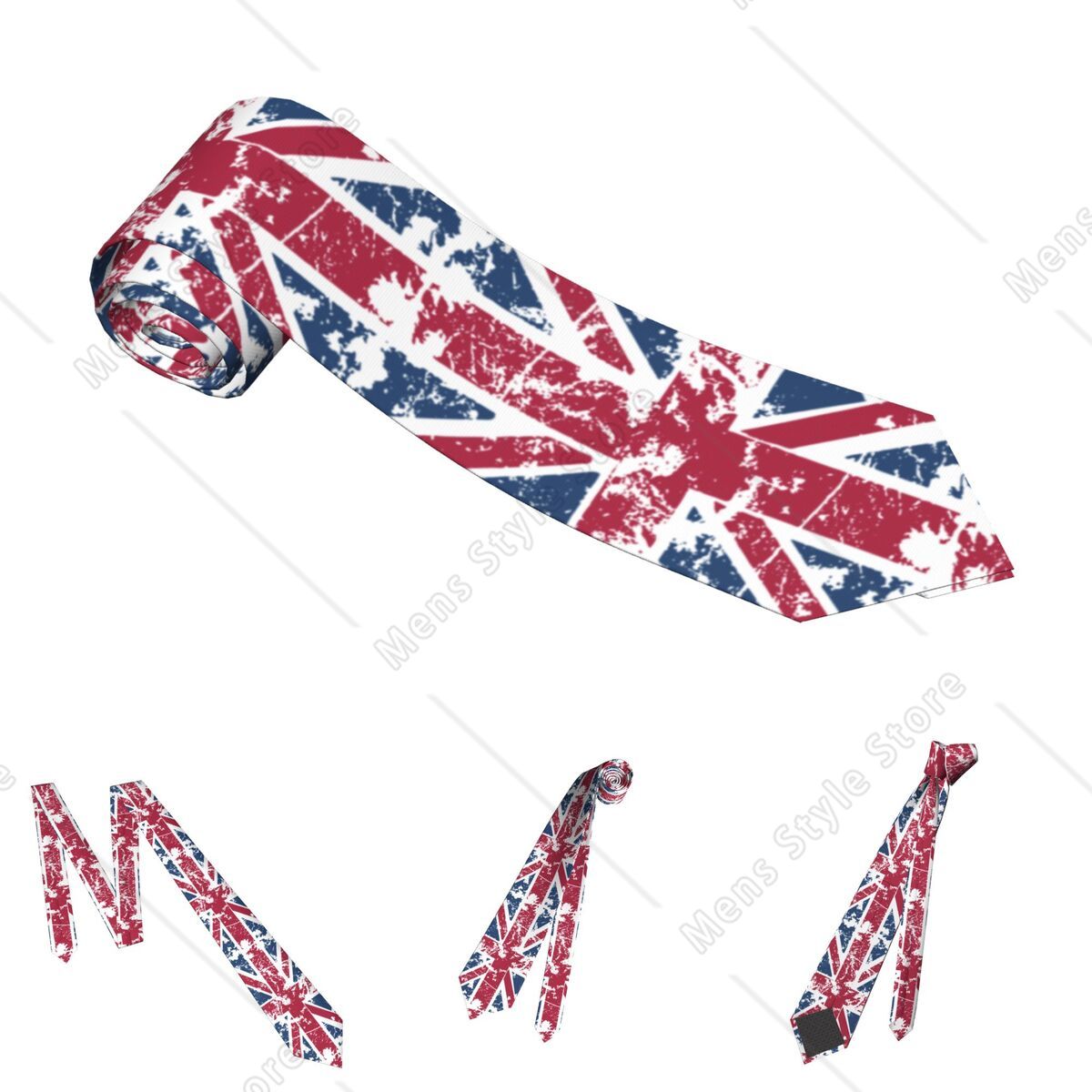 유니언 잭 깃발 남녀 넥타이 실크 폴리에스터 8cm 좁 - Men'S Accessories Uk 리뷰 및 가격