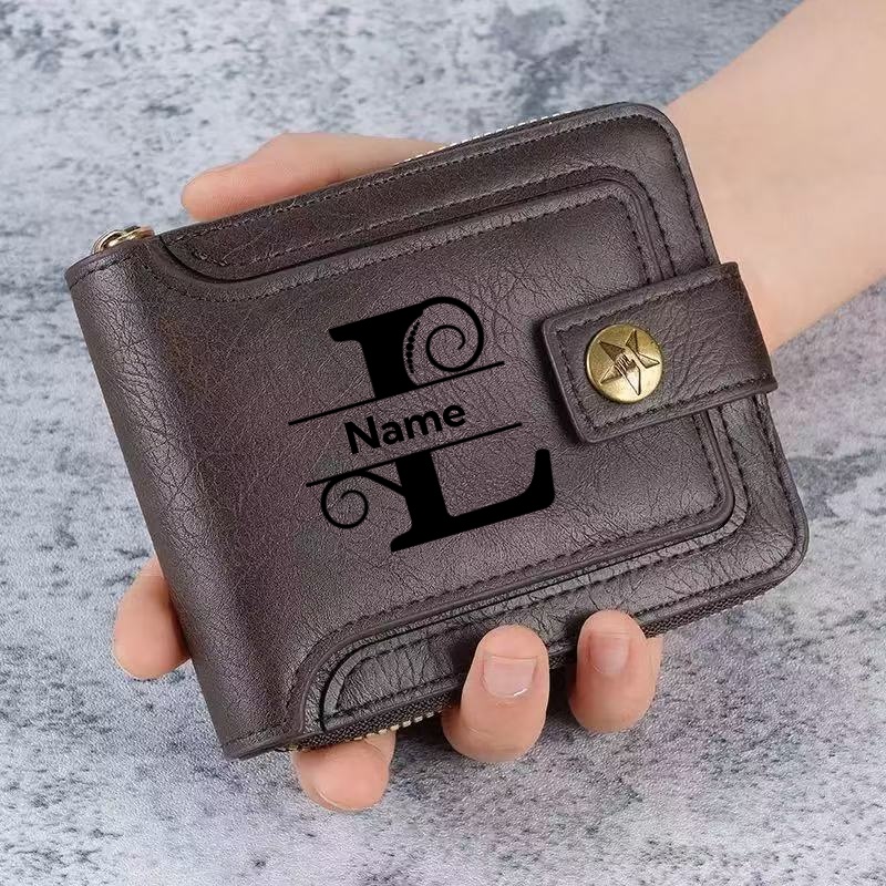 남성용 맞춤형 지갑 - 개인화된 인조 가죽 남성용 각인 - Card Case Minimalist 리뷰 및 가격