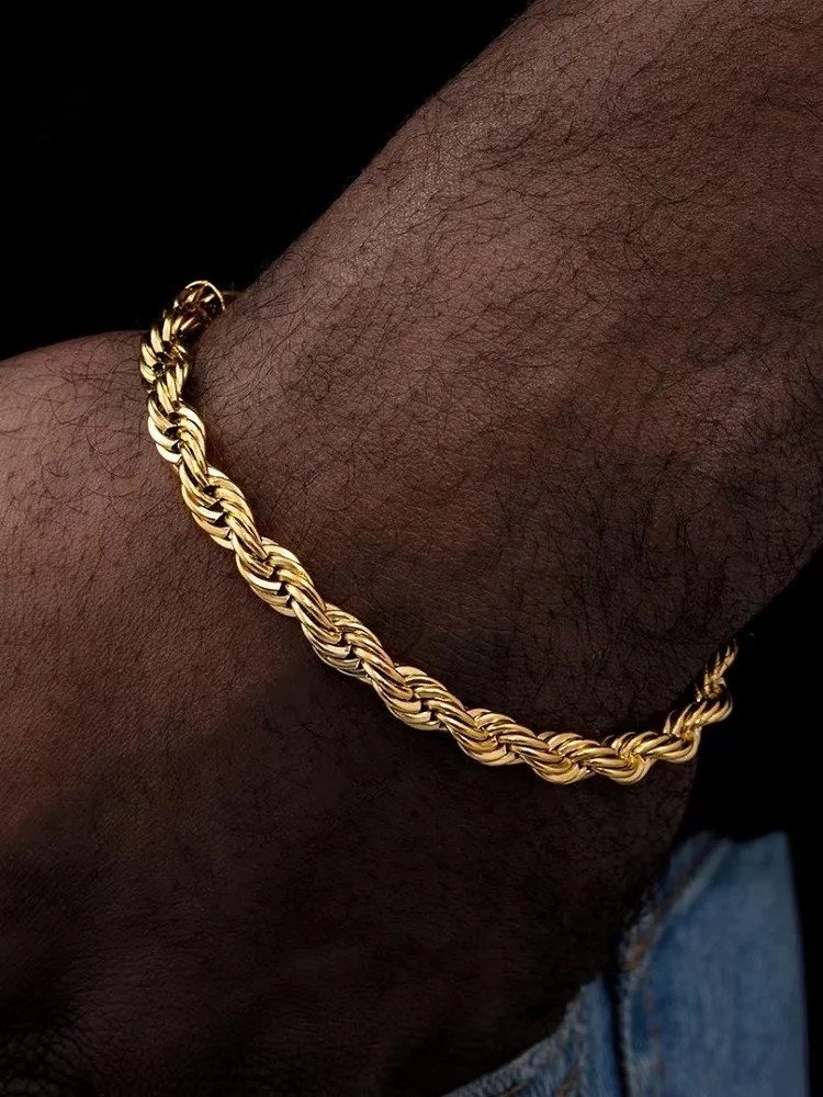 힙합 락 여성을위한 925 스털링 실버 트위스트 체인  - Men Accessories Chain And Bracelet 리뷰 및 가격