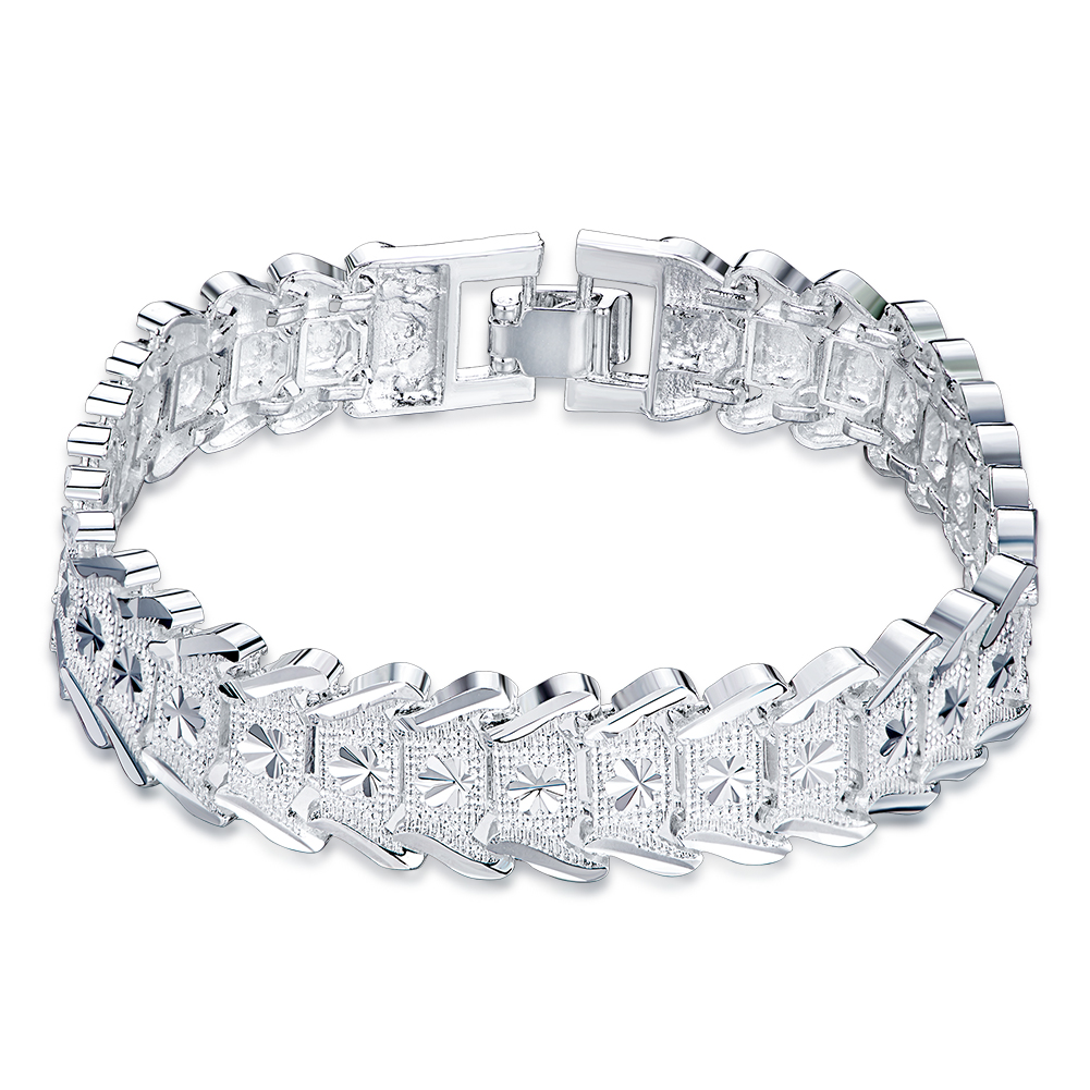 고귀한 925 스털링 실버 패션 시계 스트랩 팔찌 고품 - Men Accessories Chain And Bracelet 리뷰 및 가격