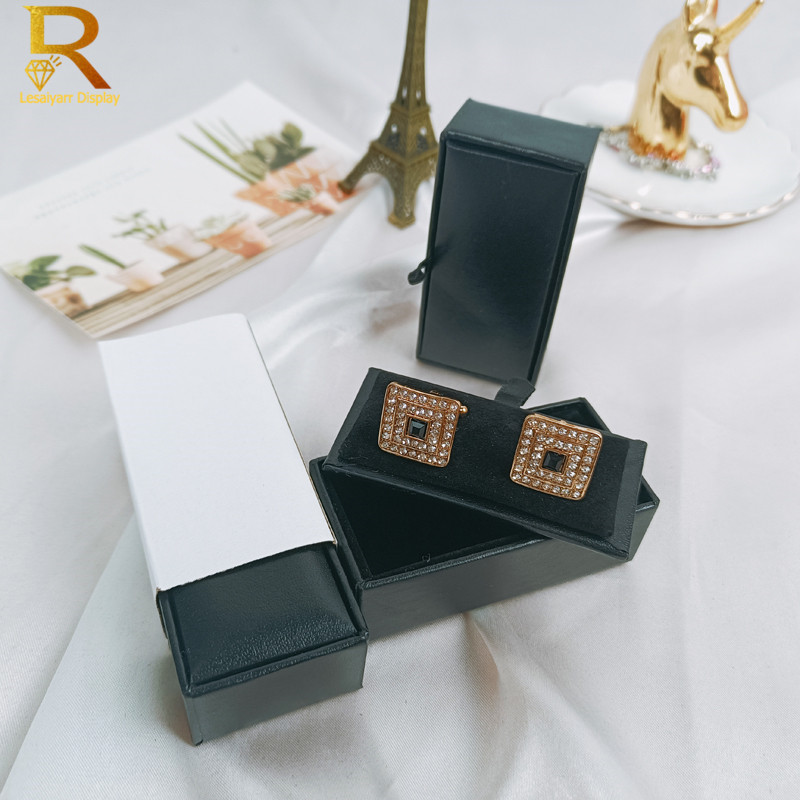 1pc 품질 망 커프스 단추 패키지 관 블랙 가죽 커프 - Men Accessories Organiser 리뷰 및 가격