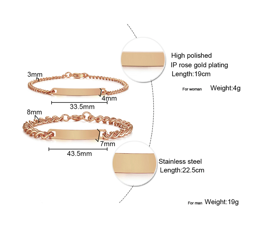 Plate Id Tag Bar Bracelet Cuba - Men Accessories Chain And Bracelet 리뷰 및 가격