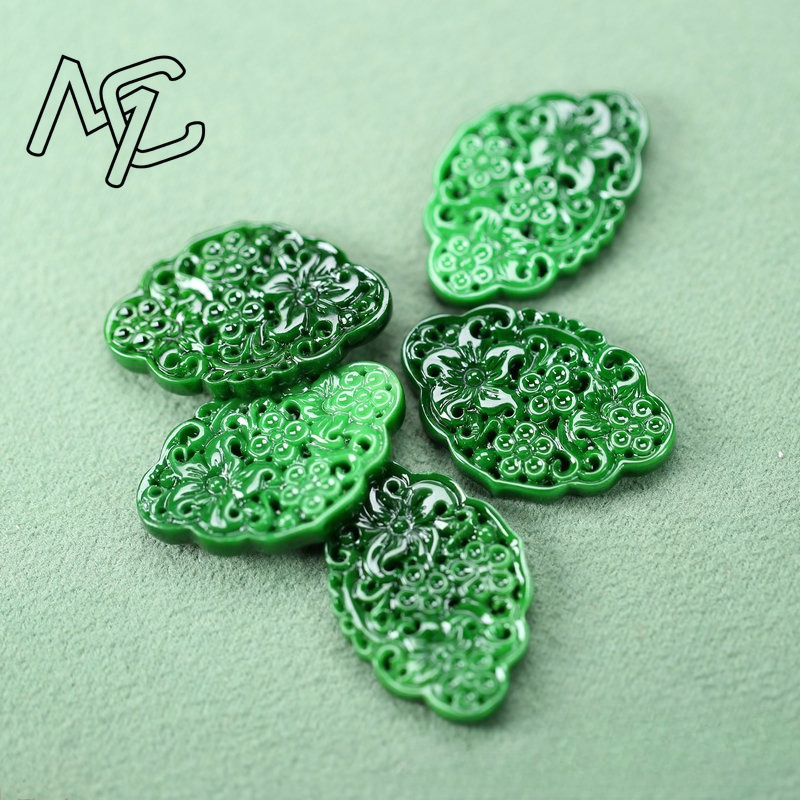2pcs DIY 천연 드라이 그린 에메랄드 할로우 아웃 - Men Accessories To Gift 리뷰 및 가격