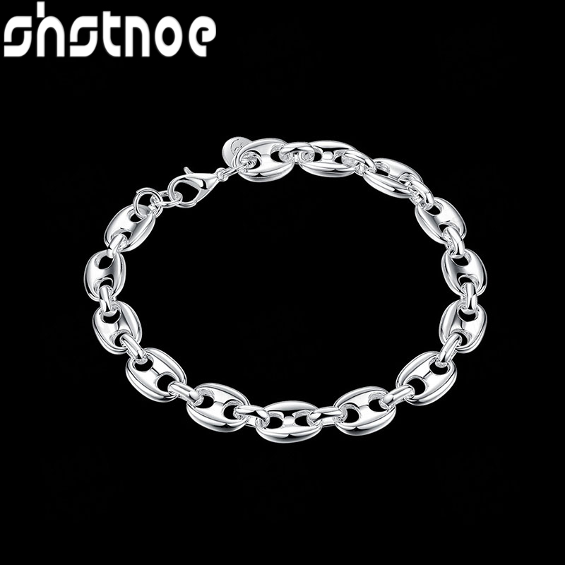 귀여운 925 스털링 실버 돼지 코 팔찌 패션 트렌드  - Men Accessories Chain And Bracelet 리뷰 및 가격