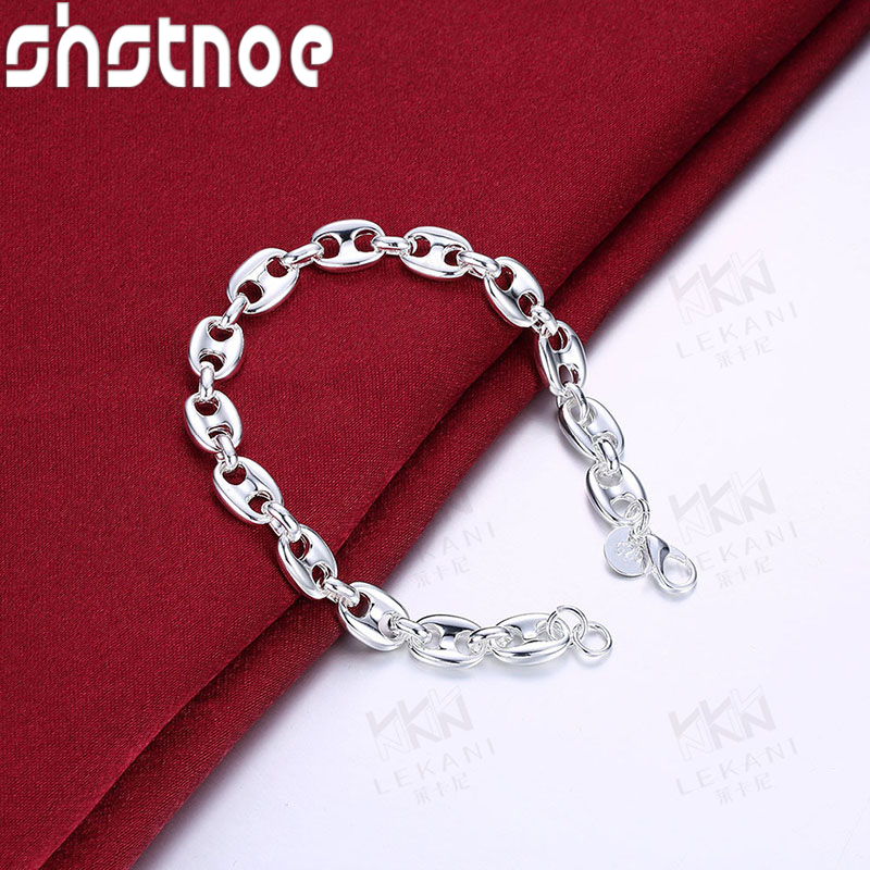 귀여운 925 스털링 실버 돼지 코 팔찌 패션 트렌드  - Men Accessories Chain And Bracelet 리뷰 및 가격