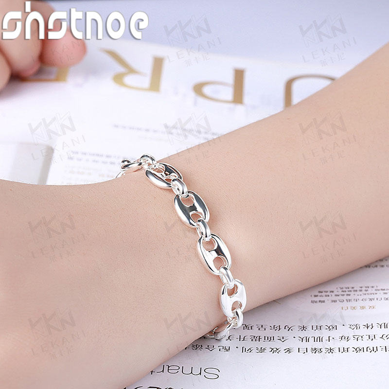 귀여운 925 스털링 실버 돼지 코 팔찌 패션 트렌드  - Men Accessories Chain And Bracelet 리뷰 및 가격