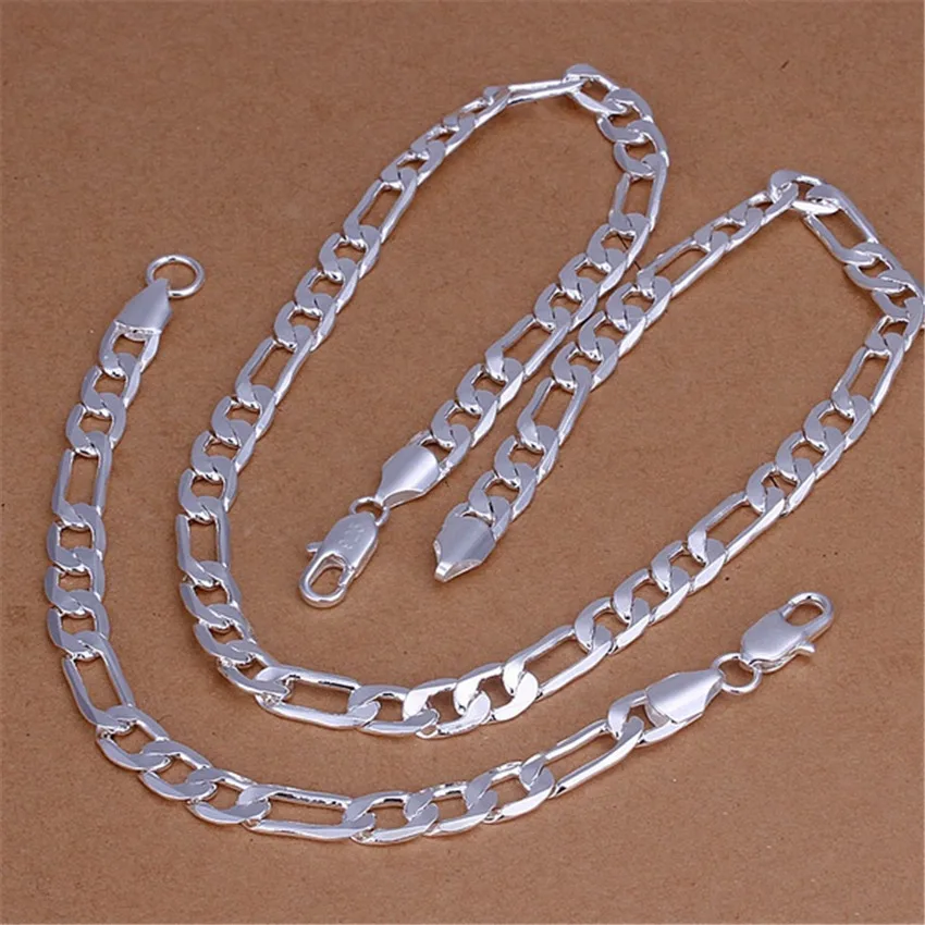 925 스털링 실버 클래식 8MM 체인 팔찌 목걸이 쥬 - Men Accessories Chain And Bracelet 리뷰 및 가격