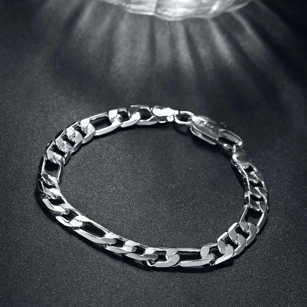 925 스털링 실버 클래식 8MM 체인 팔찌 목걸이 쥬 - Men Accessories Chain And Bracelet 리뷰 및 가격