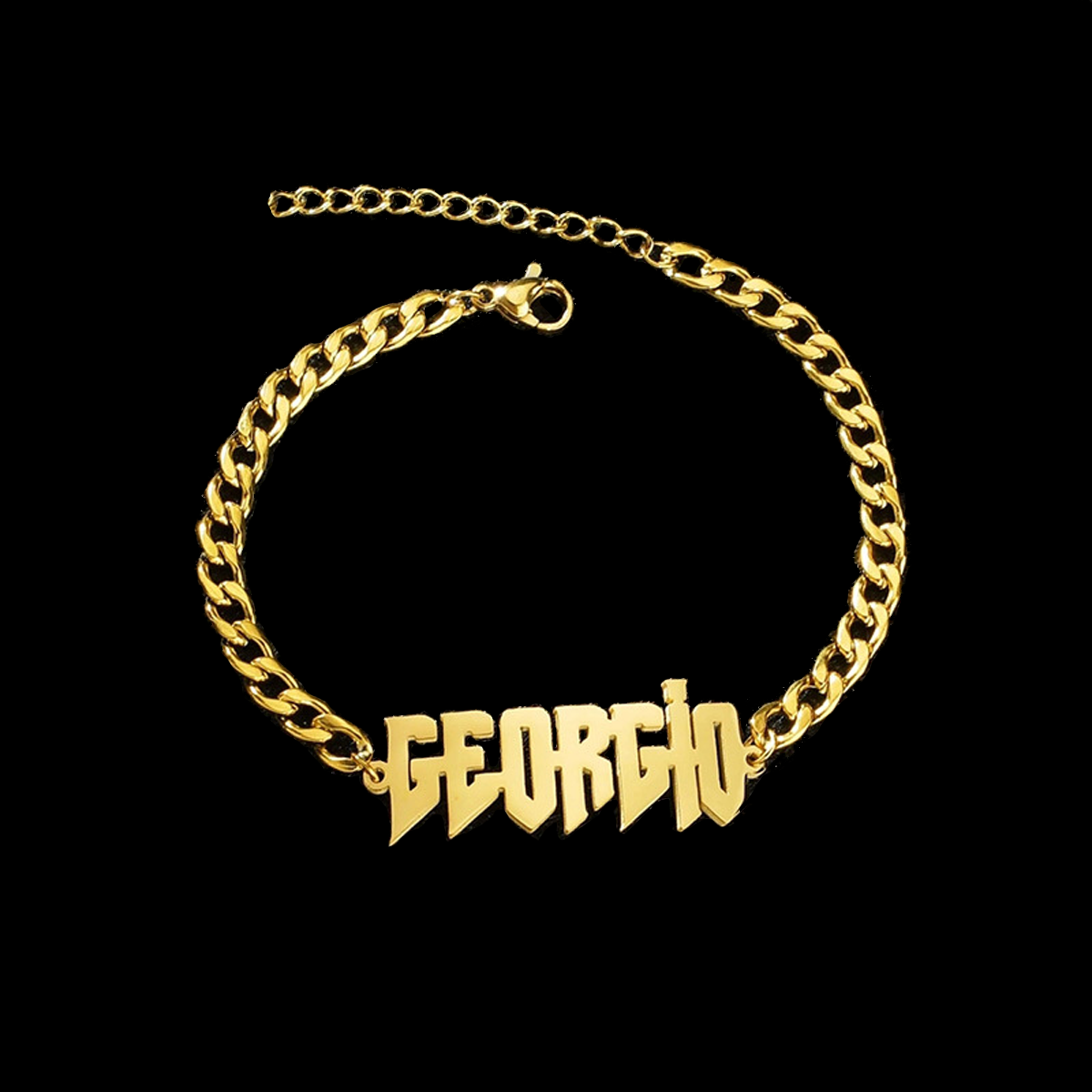 남성 여성을위한 맞춤형 네임 플레이트 팔찌 고딕 펑크  - Men Accessories Chain And Bracelet 리뷰 및 가격