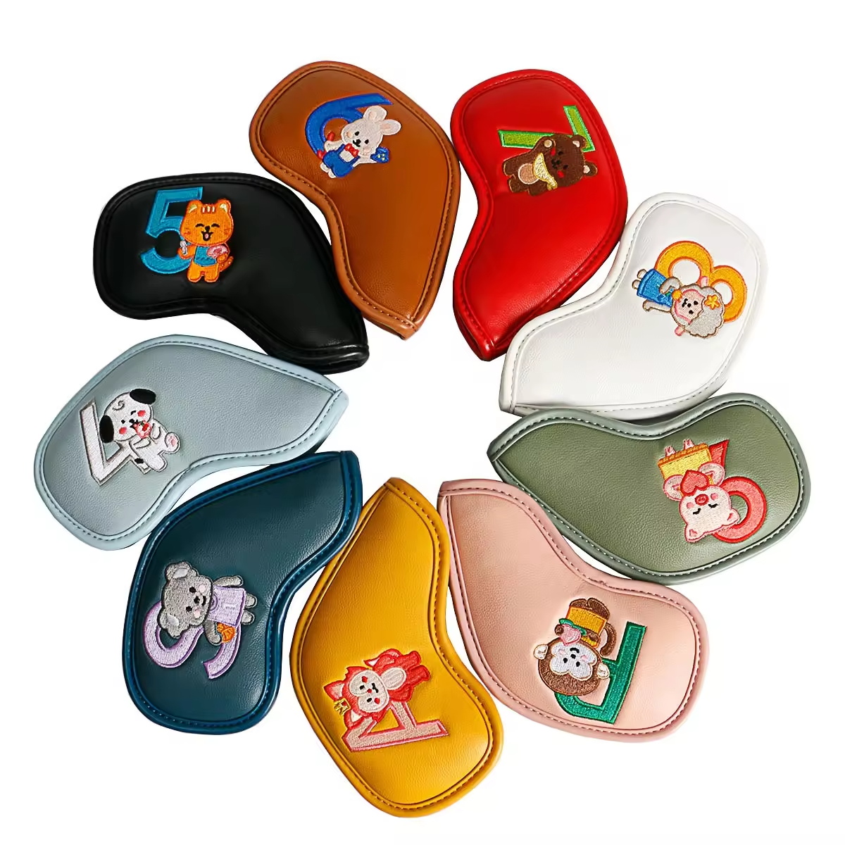 9Pcs 귀여운 만화 동물 골프 아이언 헤드 커버, P - Men Accessories To Gift 리뷰 및 가격