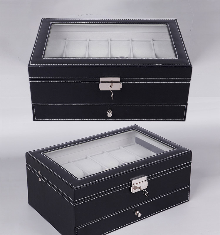 새로운 12 슬롯 가죽 잠금식 시계 보관함, 남녀 공용 - Men Accessories Organiser 리뷰 및 가격