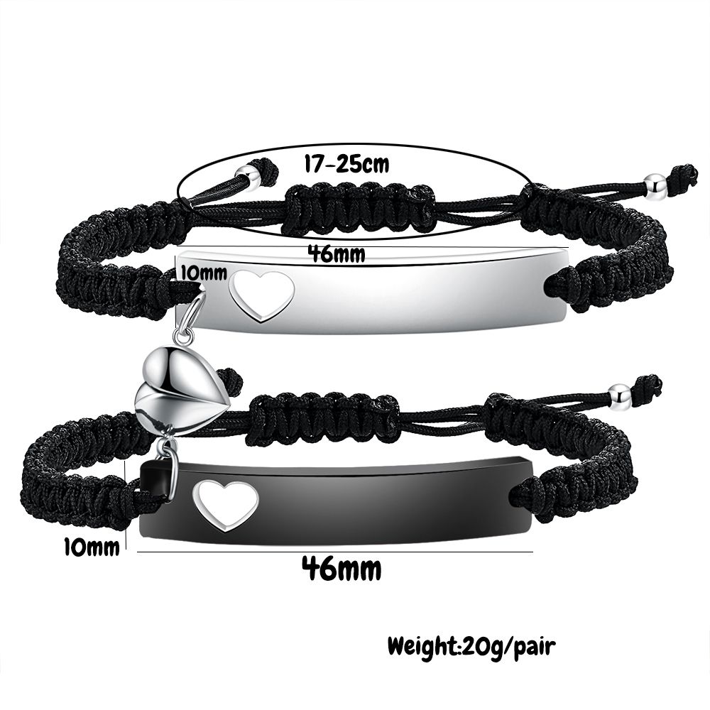 사용자 정의 스테인레스 스틸 커플 팔찌 세트 여성을위한 - Men Accessories Chain And Bracelet 리뷰 및 가격