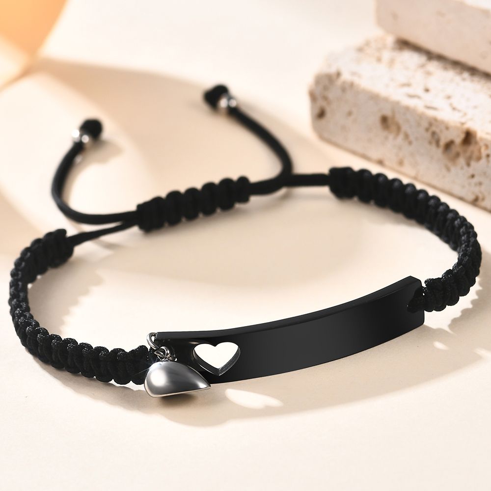 사용자 정의 스테인레스 스틸 커플 팔찌 세트 여성을위한 - Men Accessories Chain And Bracelet 리뷰 및 가격