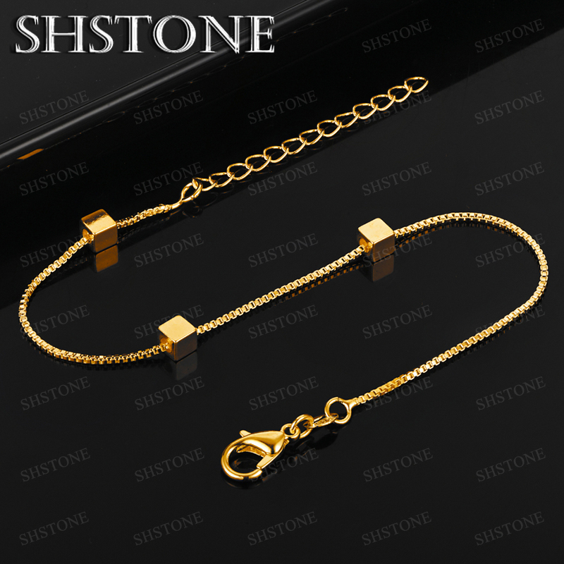 핫 18k 골드 메쉬 체인 스퀘어 하트 시계줄 팔찌 남 - Men Accessories Chain And Bracelet 리뷰 및 가격
