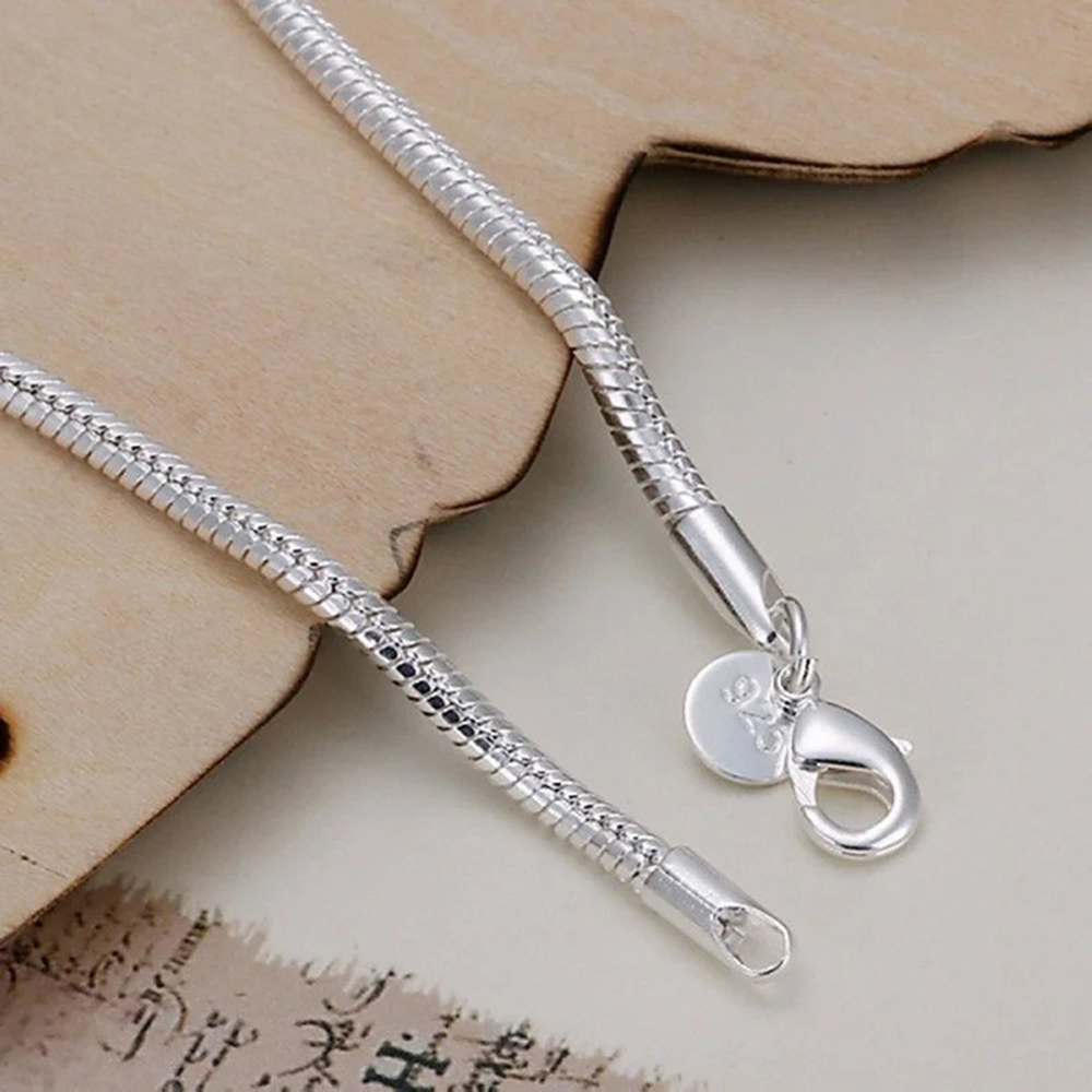 925 실버 3MM 스네이크 16-23CM 체인 팔찌  - Men Accessories Chain And Bracelet 리뷰 및 가격