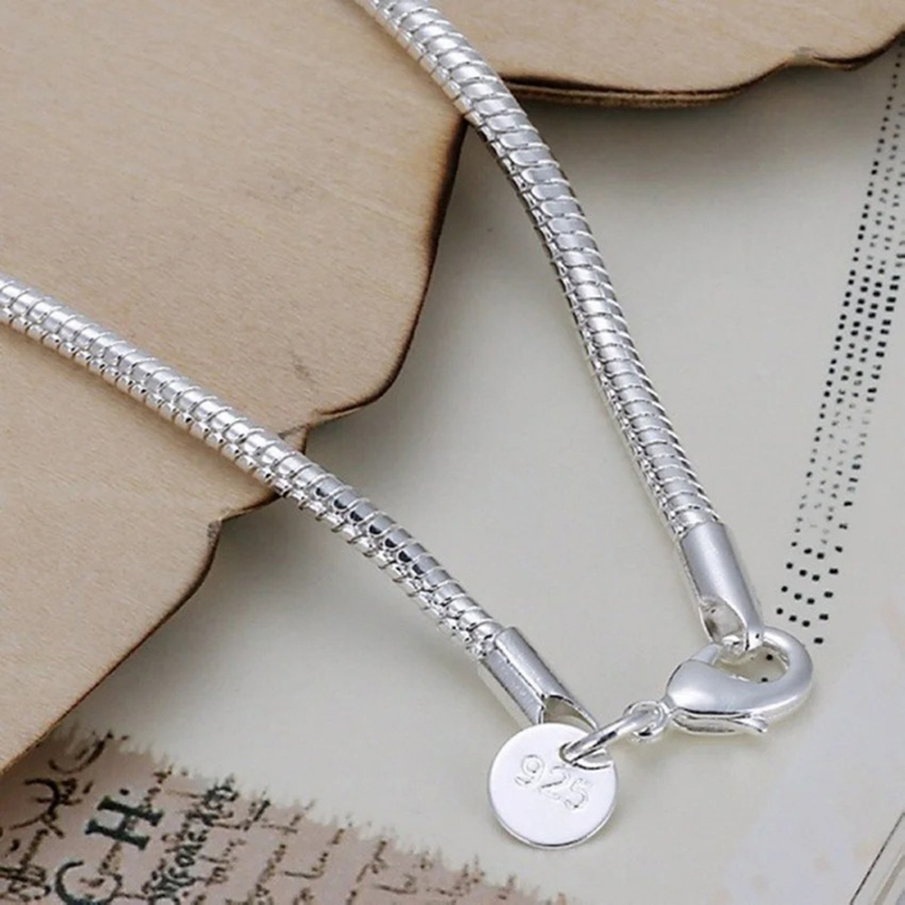 925 실버 3MM 스네이크 16-23CM 체인 팔찌  - Men Accessories Chain And Bracelet 리뷰 및 가격